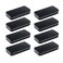 Tighall 8PCS Rectangular Empty Hinged Tin Box with Lid Bulk Mini Storage Containers Organizer for Treats Gifts Candy and Crafts 48 x 21 x 08 in Black