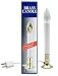 Creative Hobbies Electric Window Candle Lamp with Brass Plated Base OnOff Switch Light Bulb Ready to Use