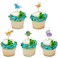 Bakery Crafts Dinosaur Shaped Birthday Cake Cupcake Candles 5 pc