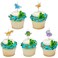 Bakery Crafts Dinosaur Shaped Birthday Cake Cupcake Candles 5 pc