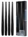 Hyoola Tall Taper Candles 12 Inch Black Unscented Dripless Taper Candles 10 Hour Burn Time 4 Pack
