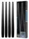 Hyoola Tall Taper Candles 12 Inch Black Unscented Dripless Taper Candles 10 Hour Burn Time 4 Pack