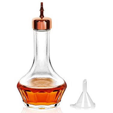 SuproBarware Bitter Bottle Glass Bitter Bottle with Dash Top 17oz50ml Great for Bartender Home Bar KJP01C Copper