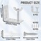 Koceci 10 PCS Roman Shade Wall L Bracket with Wingnut Cellular Shade Mounting Brackets Blind Brackets for Woven Wood Inside Ceiling Fold Shade Silver