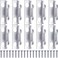 Funrous Curtain Rod Brackets Hooks Accessories Adjustable Sets with Screws Support Hangers for Home Kitchen 10 Sets