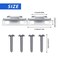 Funrous Curtain Rod Brackets Hooks Accessories Adjustable Sets with Screws Support Hangers for Home Kitchen 10 Sets