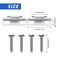 Funrous Curtain Rod Brackets Hooks Accessories Adjustable Sets with Screws Support Hangers for Home Kitchen 10 Sets