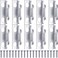 Funrous Curtain Rod Brackets Hooks Accessories Adjustable Sets with Screws Support Hangers for Home Kitchen 10 Sets