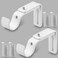LLPJS Curtain Rod Bracket Adjustable Drapery Rod Holder Hooks Support Hangers for 1 inch Diameter Window Curtain Rods White 2Pack