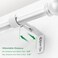LLPJS Curtain Rod Bracket Adjustable Drapery Rod Holder Hooks Support Hangers for 1 inch Diameter Window Curtain Rods White 2Pack
