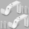 LLPJS Curtain Rod Bracket Adjustable Drapery Rod Holder Hooks Support Hangers for 1 inch Diameter Window Curtain Rods White 2Pack