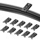 TOKPLNU Ceiling Mount Bracket for Flexible Bendable Curtain Track Black Curved Curtain Rail Ceiling Mounting Hardware 10 Pack