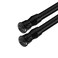 Blu-Pier Tech BluPier Tech Spring Tension Rods 2 Pack Adjustable Spring Steel Cupboard Bars Tension Curtain Rod Extendable Width 1828 inchesBlack