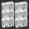 BUHYUHB Blind Brackets 2 Inch Low Profile Box Mounting Bracket for Window Blinds Window Blinds Headrail Holder Bracket with Screws 6PCS