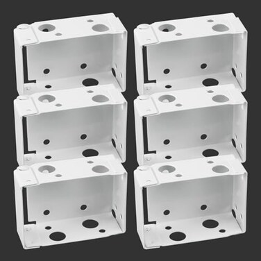 BUHYUHB Blind Brackets 2 Inch Low Profile Box Mounting Bracket for Window Blinds Window Blinds Headrail Holder Bracket with Screws 6PCS