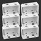 BUHYUHB Blind Brackets 2 Inch Low Profile Box Mounting Bracket for Window Blinds Window Blinds Headrail Holder Bracket with Screws 6PCS