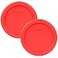 Pyrex 7202PC 1Cup Red Food Storage Replacement Lids 2Pack Made in the USA