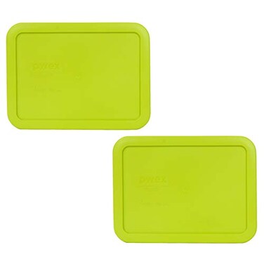 Pyrex 7210PC 3 Cup Edamame Green Food Storage Replacement Lid 2Pack Made in USA