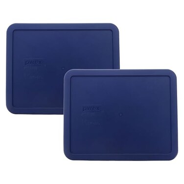 Pyrex 7212PC 11Cup Blue Food Storage Replacement Lid 2Pack Made in the USA