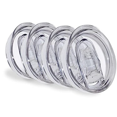 XccMe 12oz Wine Tumbler Replacement Lids 4 PackSpill Proof Splash Resistant Silicone Sliding CoversStraw Friendly BPA FreeInner Diameter2828
