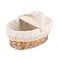 YAHUAN Round Bread Basket Serving Woven Bread Baskets Wicker Basket Sourdough Proofing Basket with Removable Liner and Cover Wicker