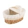 YAHUAN Round Bread Basket Serving Woven Bread Baskets Wicker Basket Sourdough Proofing Basket with Removable Liner and Cover Wicker