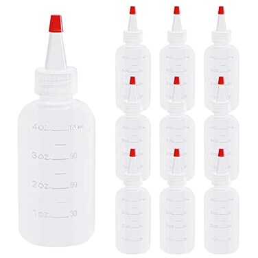 seewavom 10 Pack 4 Ounce Plastic Squeeze Bottles With Caps Plastic Small Dispensing Bottles Crafts Art Glue Kitchen
