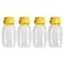 HYMAOME 4pcs Empty Honey Jars Small Plastic Squeeze Bottles Flip Top Honey Dispenser Refillable Condiment Container for Maple Syrup Ketchup Mustard Salad Dressing