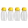 HYMAOME 4pcs Empty Honey Jars Small Plastic Squeeze Bottles Flip Top Honey Dispenser Refillable Condiment Container for Maple Syrup Ketchup Mustard Salad Dressing
