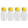 HYMAOME 4pcs Empty Honey Jars Small Plastic Squeeze Bottles Flip Top Honey Dispenser Refillable Condiment Container for Maple Syrup Ketchup Mustard Salad Dressing