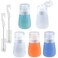 Webake 2oz Salad Dressing Container to Go 5 Pack Condiment Squeeze Bottles Silicone Sauce Bottles with 2pcs Cleaning Brush Leak Proof Mini Travel Containers