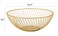 IBWell Gold Wire Fruit Basket Bowl Kitchen Stand for the CountersRountTwill Small
