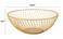 IBWell Gold Wire Fruit Basket Bowl Kitchen Stand for the CountersRountTwill Small