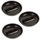 Fox Run 6121 Melamine Ash Tray Regular Black 3 Pack
