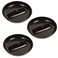 Fox Run 6121 Melamine Ash Tray Regular Black 3 Pack