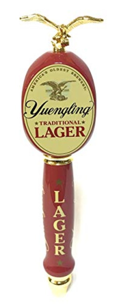 Yuengling Traditional Lager 2018 13 Tap Handle 3 Sided with Gold Eagle Topper