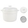MaoYaMao Ceramic Bacon Grease Container with StrainerGrease Container for Kitchen 17ozWhite
