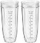 MEET JUICE Replacement Part for Nutri Ninja Blender 2Pack 32oz Replacement Cups Compatible with Nutri Ninja AutoiQ Series Blenders