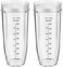 MEET JUICE Replacement Part for Nutri Ninja Blender 2Pack 32oz Replacement Cups Compatible with Nutri Ninja AutoiQ Series Blenders
