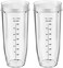 MEET JUICE Replacement Part for Nutri Ninja Blender 2Pack 32oz Replacement Cups Compatible with Nutri Ninja AutoiQ Series Blenders