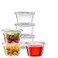 Pantry Value 4 oz Jello Shot Cups with Lids 100 Count Clear Disposable Plastic Portion Containers for Snacks Sides Meal Prep Sauces Durable Stackable LeakResistant