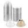 Patelai 150 Pcs Clear Plastic Mini Cupcake Container Mini Cupcake Box Muffin Dome Muffin Single Container Box for Wedding Birthday Cheese Pastry Dessert Cake Clear