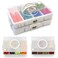 EDOLOU Stackable Snackle Box Container 2 Pack 14 Compartments with 2 Drain Compartments BPAFree Snack Organizer with Lids Handles for Family Snacks Dishwasher Microwave Safe White 2 Pack