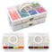 EDOLOU Stackable Snackle Box Container 2 Pack 14 Compartments with 2 Drain Compartments BPAFree Snack Organizer with Lids Handles for Family Snacks Dishwasher Microwave Safe White 2 Pack