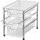 Simple Houseware Stackable 3 Tier Sliding Basket Organizer Drawer Chrome