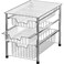 Simple Houseware Stackable 3 Tier Sliding Basket Organizer Drawer Chrome