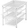 Simple Houseware Stackable 3 Tier Sliding Basket Organizer Drawer White