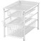 Simple Houseware Stackable 3 Tier Sliding Basket Organizer Drawer White