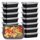 Kitchâ€nMore KitchnMore 38oz Meal Prep Containers Extra Large Thick Food Storage Containers with Lids Reusable PlasticDisposable Bento BoxStackableMicrowaveFreezerDishwasher Safe BPA Free 30Pack