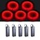 MaxLax EL Wire Red 5Pack 9ft275m Neon Light Wire with Noise Reduction and Battery Pack